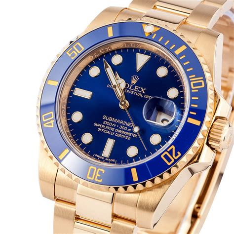 rolex submariner blue gold price.